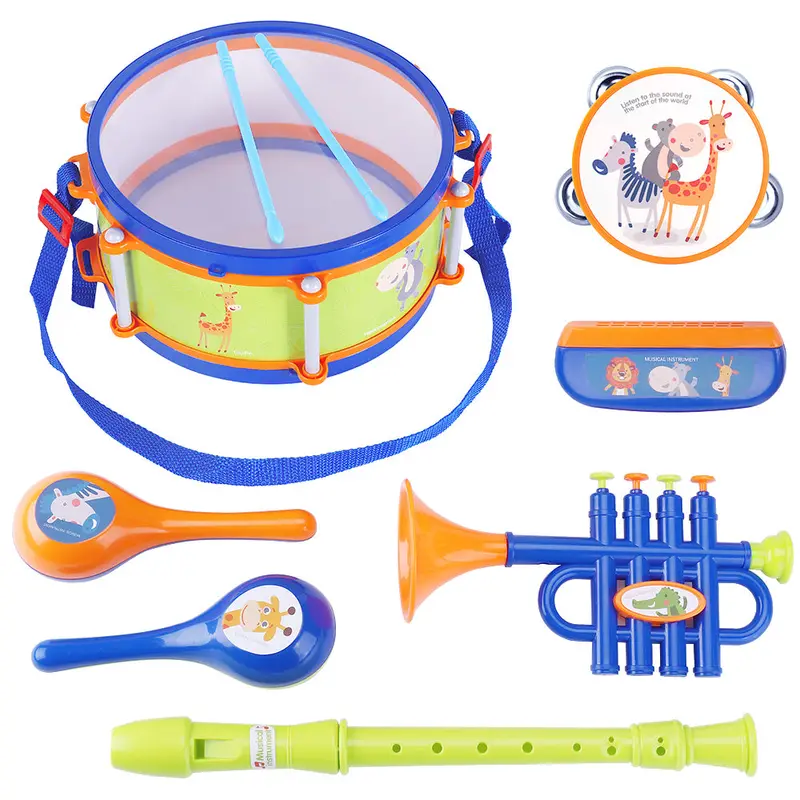 Child-Sized Drum Set With Mallets – Toddler Musical Instrument Kit 1
