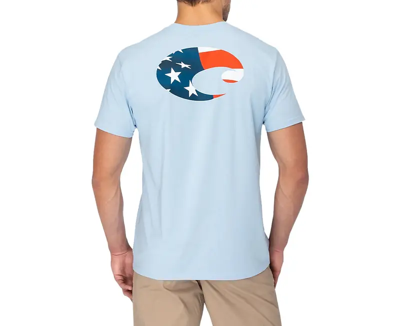 Costa Del Mar Flag Crew Neck T-Shirt 1
