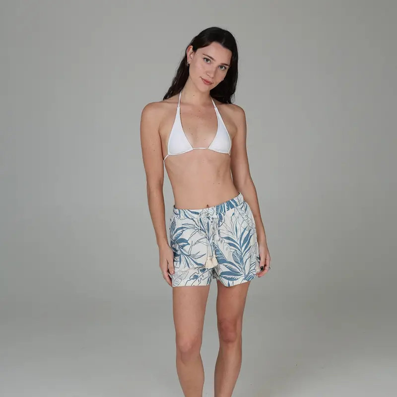 Côte D’Azur Drawstring Waist Linen Shorts 1