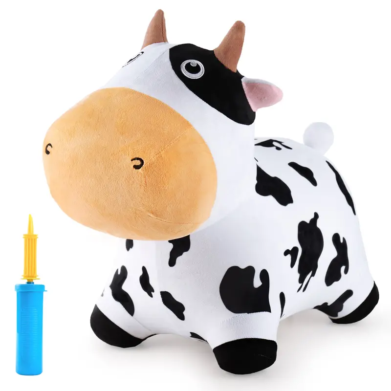 Cow-Shaped Bouncy Ride-On – Spring-Action Hopping Animal Toy 1