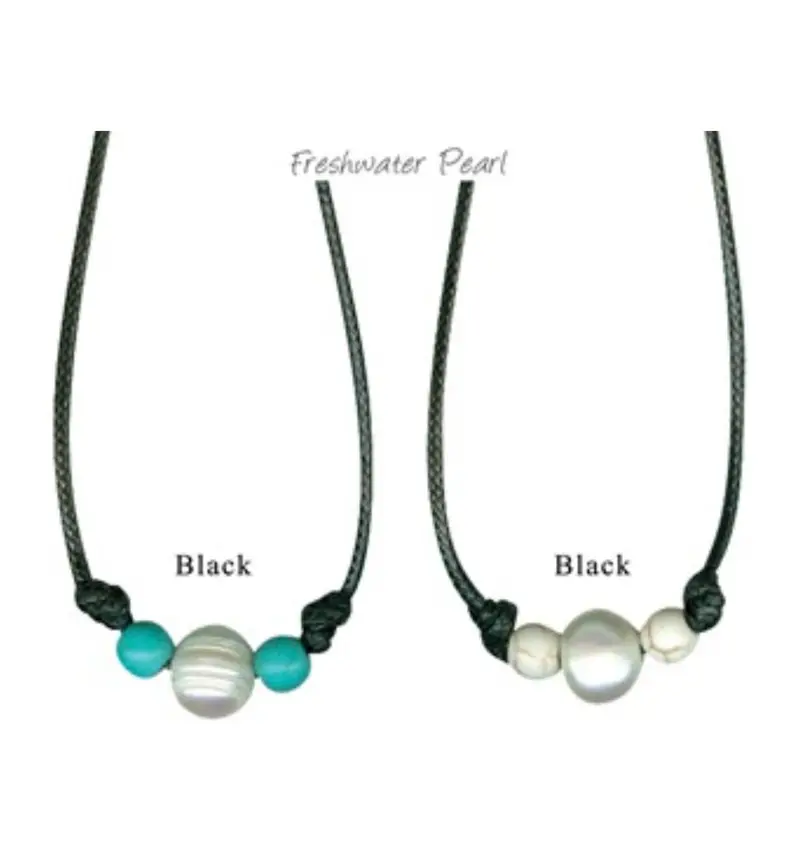 Cruz Freshwater Pearl & Howlite Beaded Necklace – Natural Stone Jewelry 1