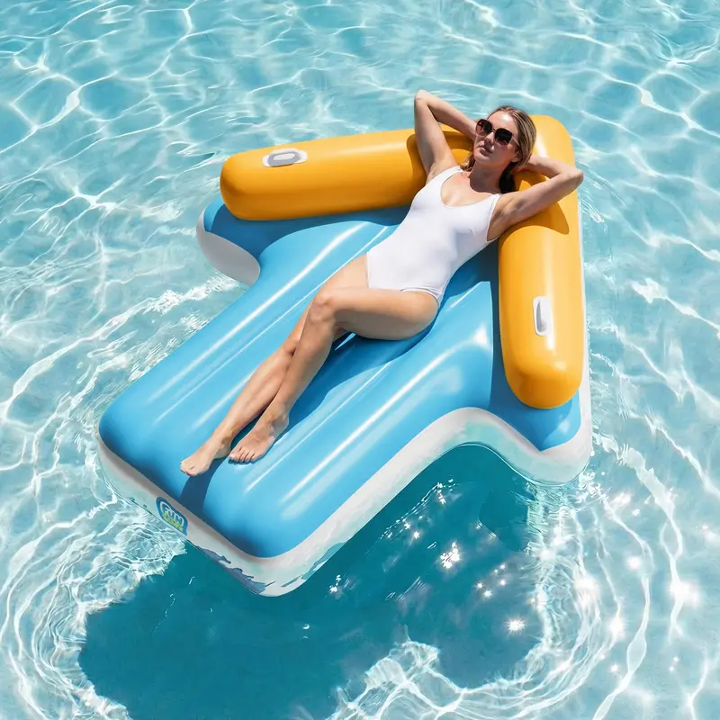 Cyan Inflatable Pool Float Designed For Adults 1