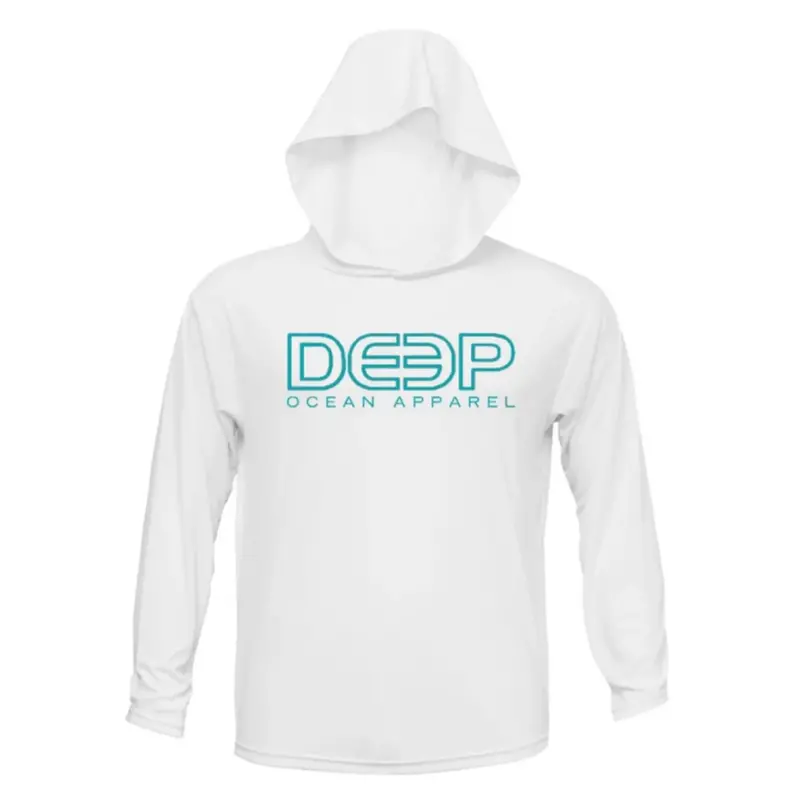Deep Performance White Fishing Hoodie 1