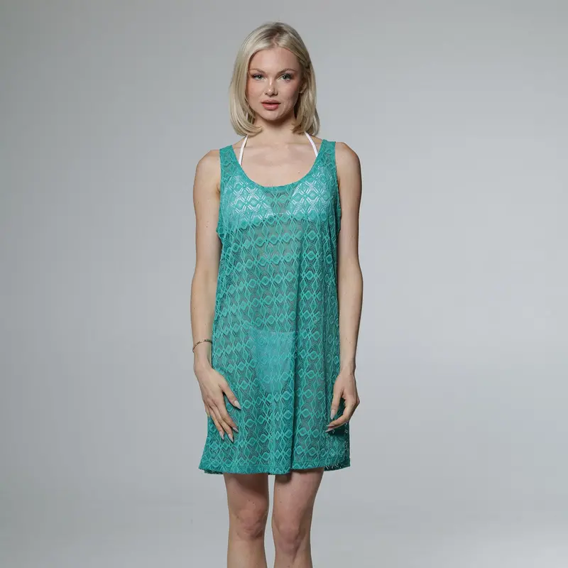 Diamante Scoop-Neck Tank-Style Dress 9