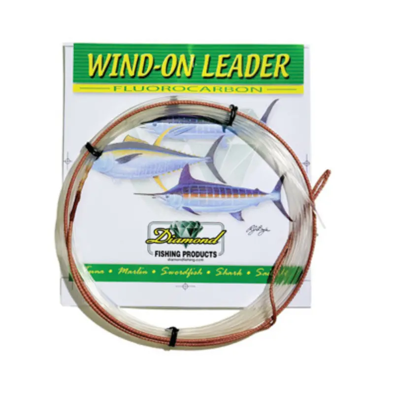 Diamond Fishing Fluorocarbon Wind-On Leaders – Abrasion-Resistant Saltwater Leaders 1