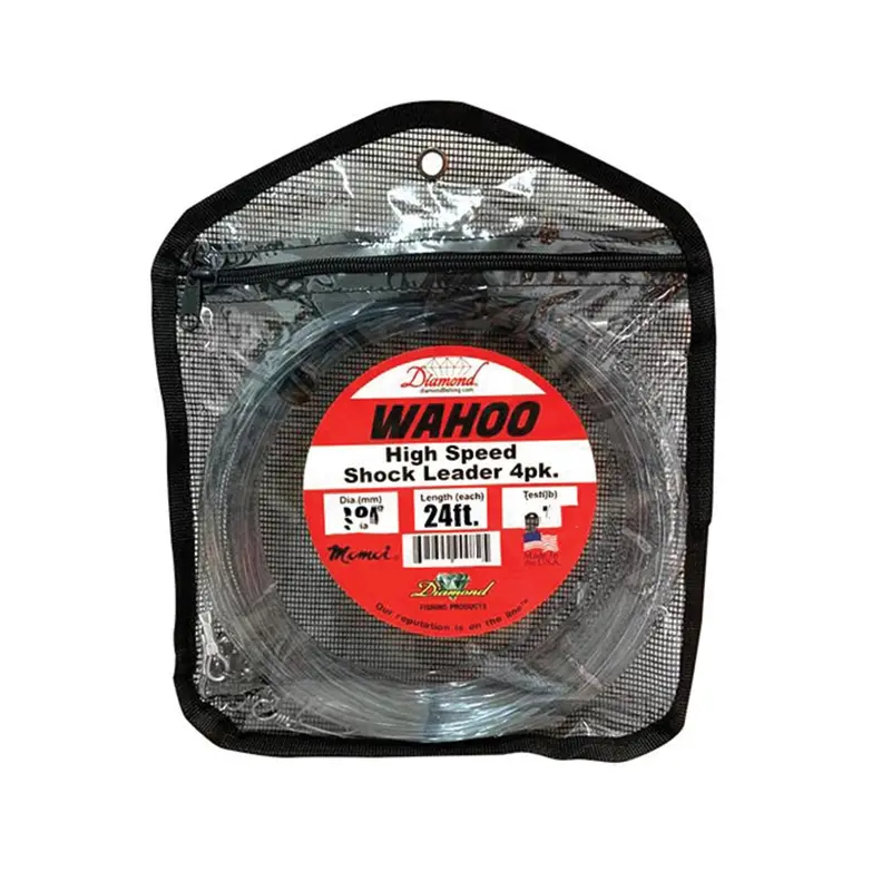 Diamond Fishing Wahoo High-Speed Shock Leaders (4-Pack) – Impact-Absorbing Trolling Solution 1