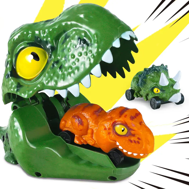 Dinosaur-Themed Car Launcher Playset For Kids 1