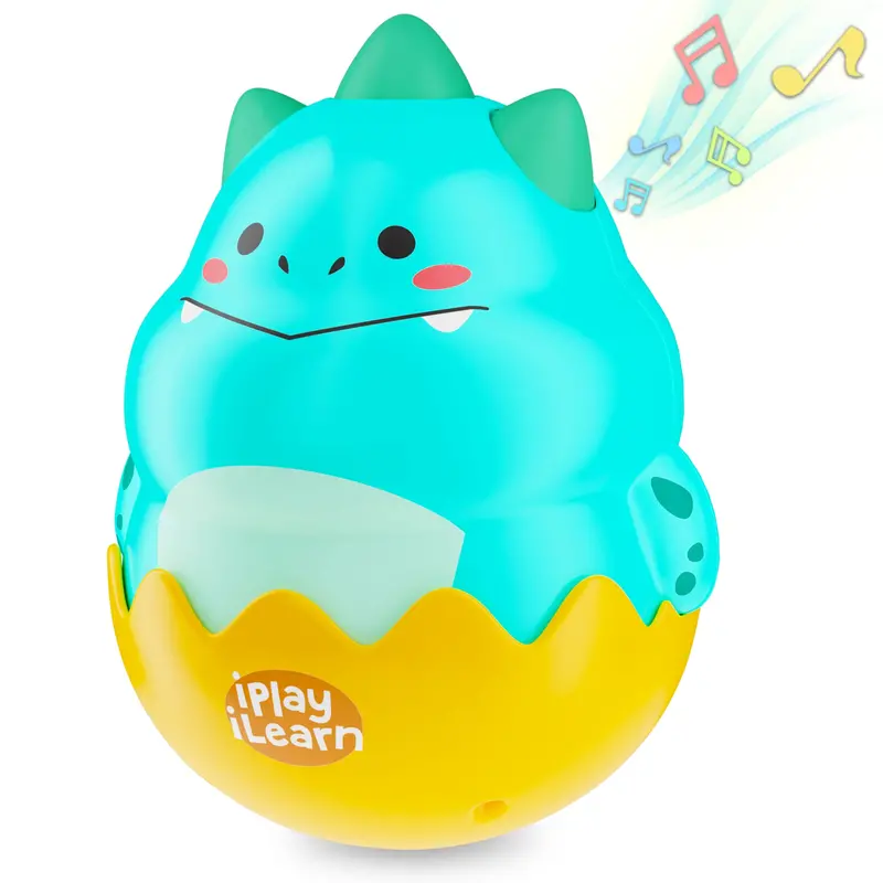 Dinosaur Tummy Time Wobble Toy – Encourages Neck Strength & Visual Tracking 1