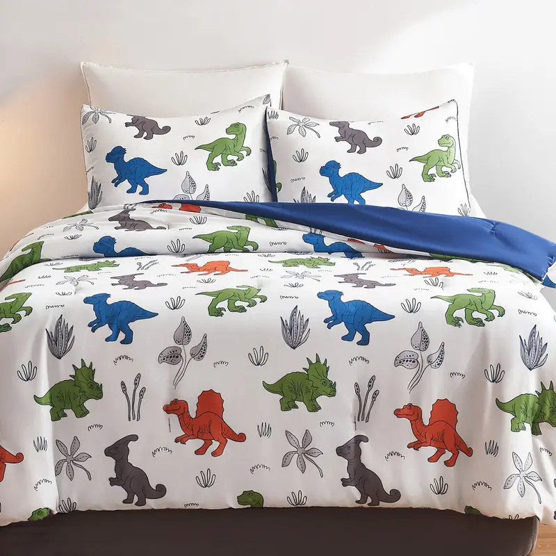 Dinosaur Twin Comforter Set – Matching Bedding For Kids' Rooms 1