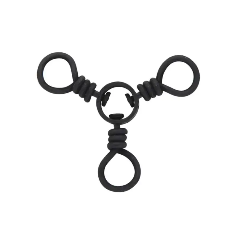Dolphin Black 3-Way Swivel – Corrosion-Resistant Fishing Connector 1