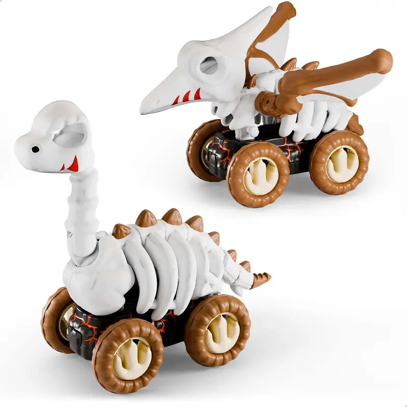 Dual-Dino Construction Truck – Pterosaur & Brachiosaurus Themed Vehicle Combo 1