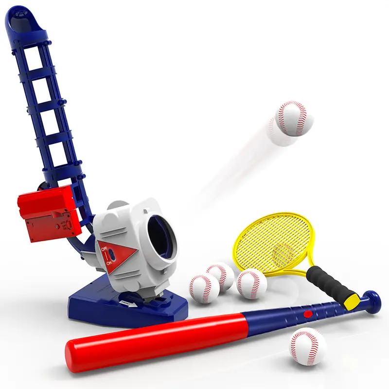 Dual-Sport Pitching Machine: Baseball And Tennis Training Toy 1