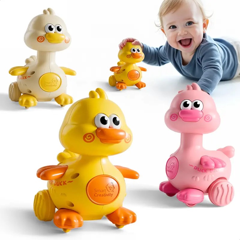 Duck-Shaped Press-And-Go Toy Car Set For Young Children 1