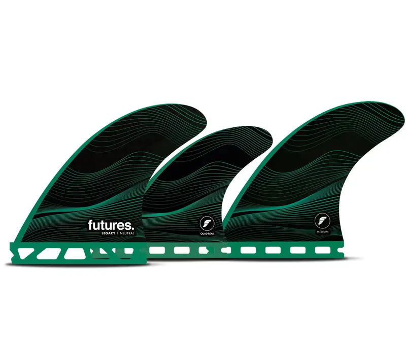 F6 Honeycomb 5-Fin Set – Future Fins (Green, Medium) 1