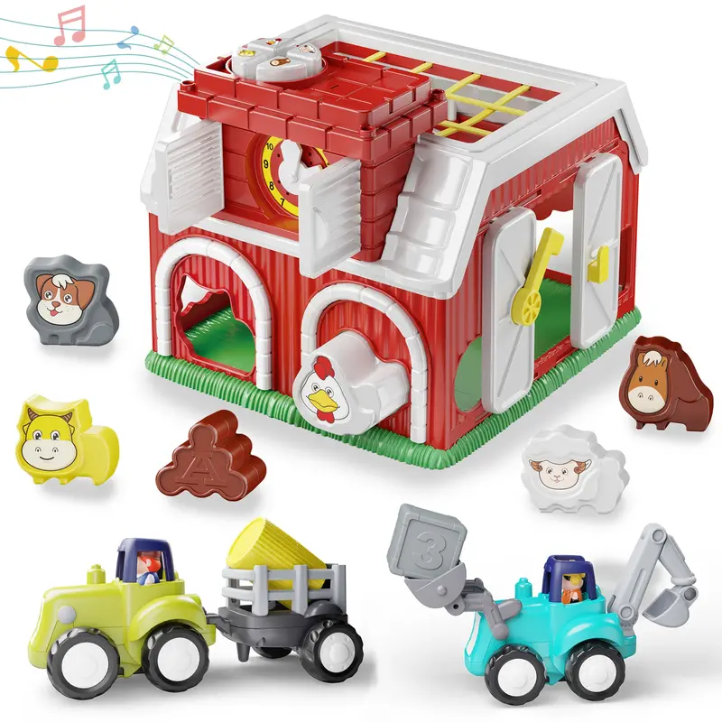 Farm Animal Playhouse Toy – Wooden-Style Figurine House For Imaginative Play 1
