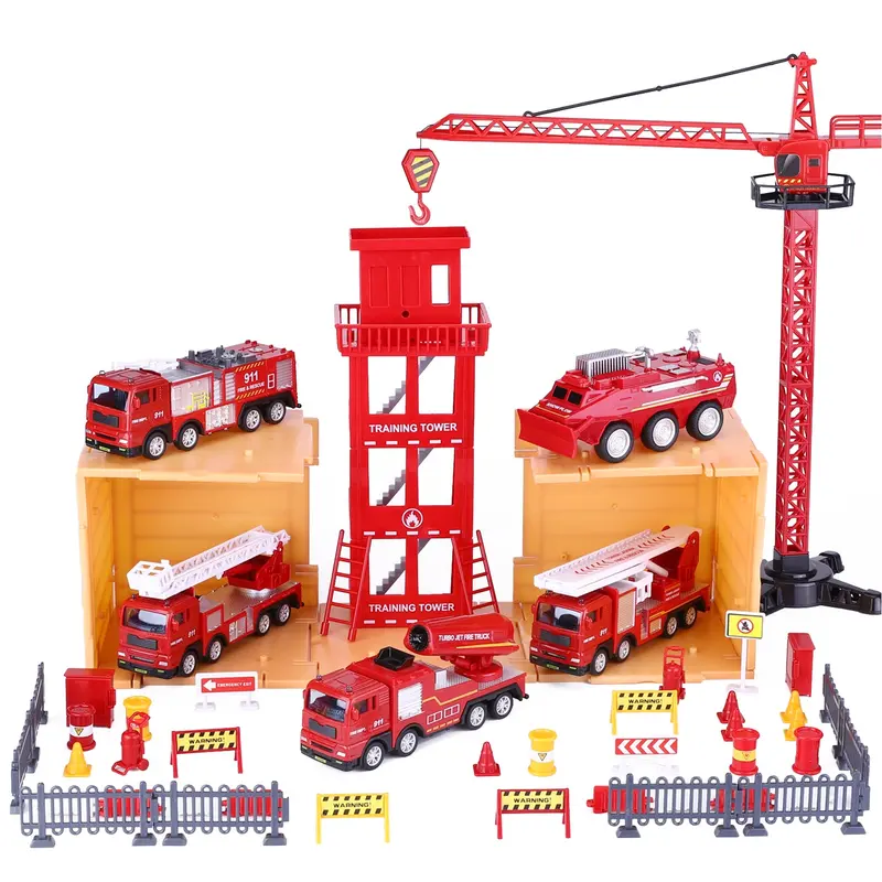 Fire Rescue Vehicle Play Set – Interactive Emergency Fire Truck Toys 1
