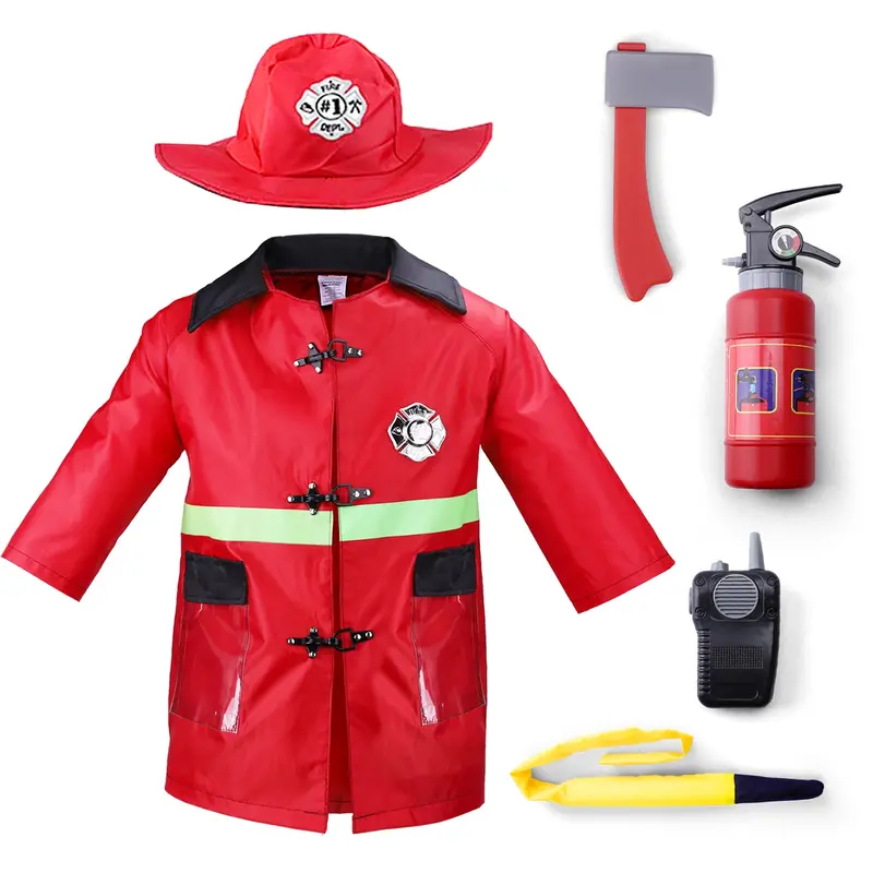 Firefighter Pretend Play Set – Complete Role-Play Dress-Up Costume 1