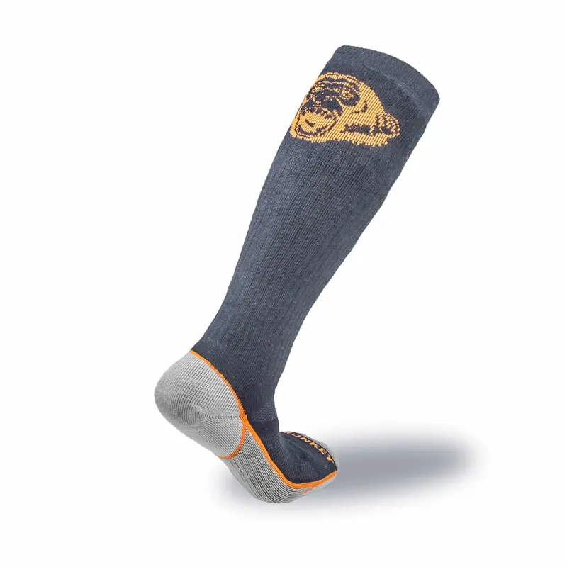 Fish Monkey Back Country Over-The-Calf Merino Wool Fishing Socks – Black 1