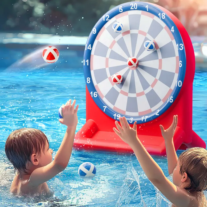 Floating Dartboard & Water Play Set – Inflatable Swimming Pool Toys For Kids 1