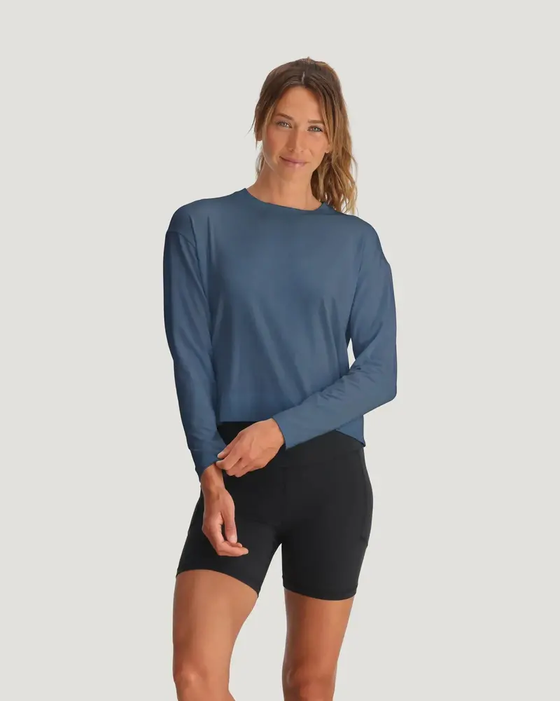 Free Fly Bamboo Shade Crossover Long-Sleeve Top 1