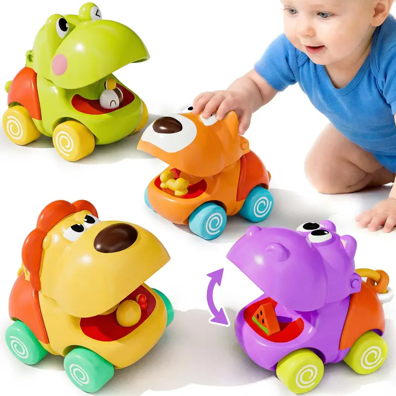 Friction-Powered Push-Go Animal Cars For Toddlers Ages 1–3 1