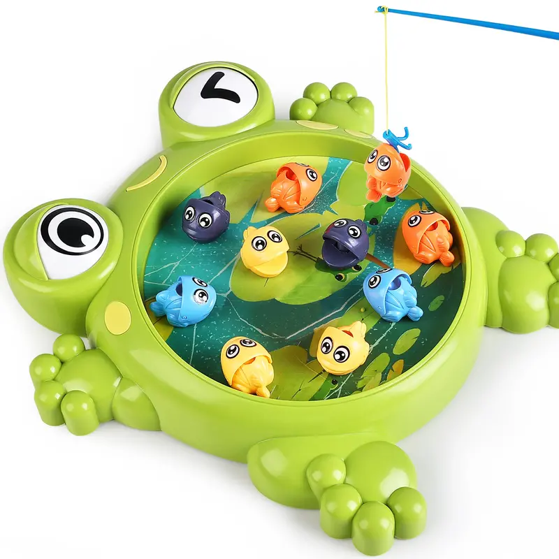 Frog Catching Fishing Game – Wooden Hand-Eye Coordination Activity For Preschoolers 1