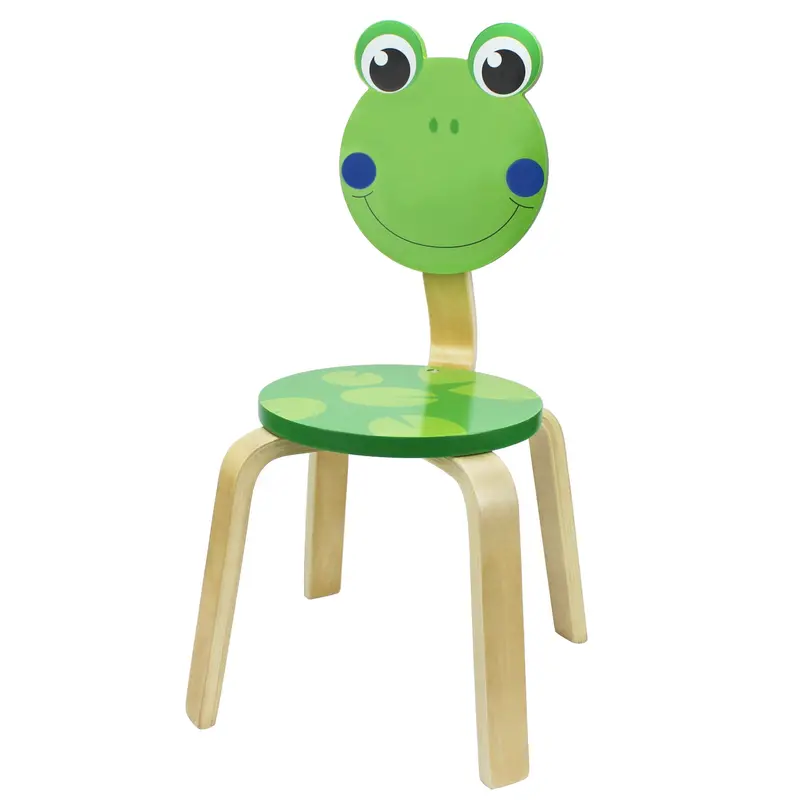 Frog-Design Stackable Wooden Stool – Eco-Friendly Kids’ Seating 1