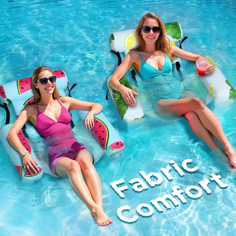 Fruit-Print Inflatable Pool Lounge Chair 1