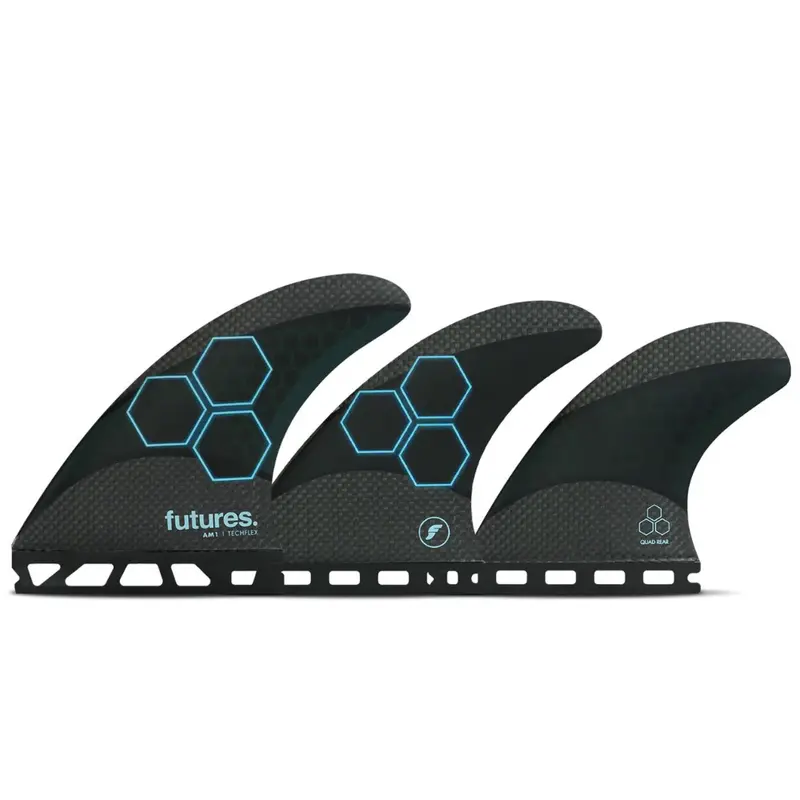 Future Fins Am1 Techflex 5-Fin Surf Set – Medium (Black/Blue) 1