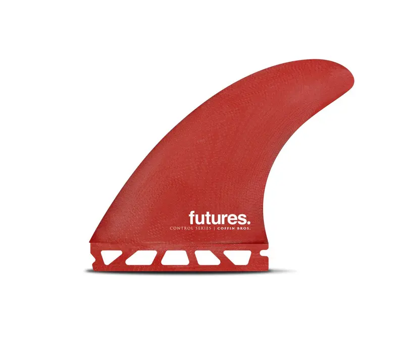Futures Coffin Bros Control Series Thruster Fin Set (Red/Black, Medium) 1
