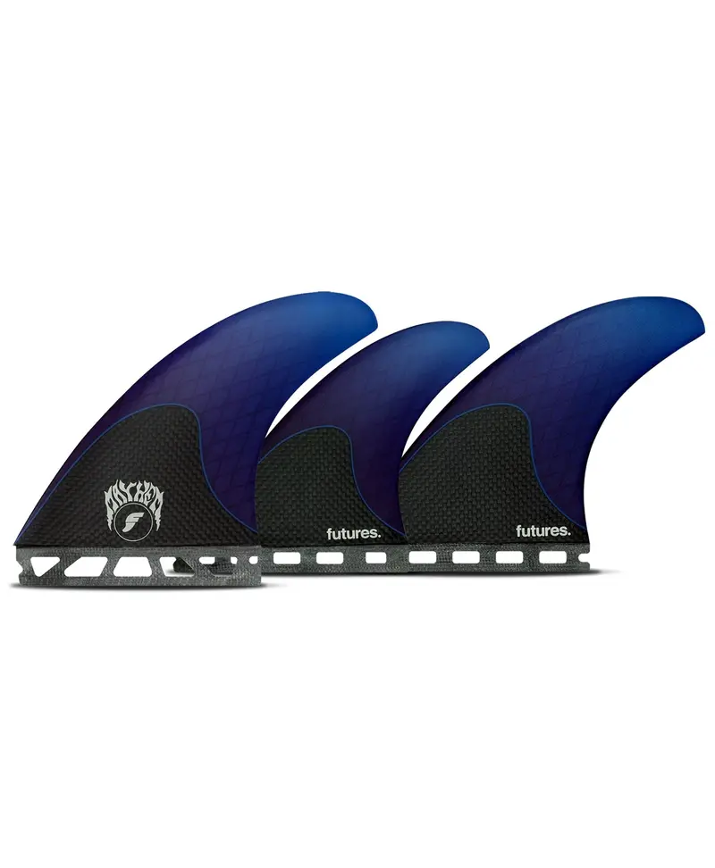 Futures Fins Mayhem 3.0 Honeycomb-Carbon 5-Fin Set – Blue, Medium 1