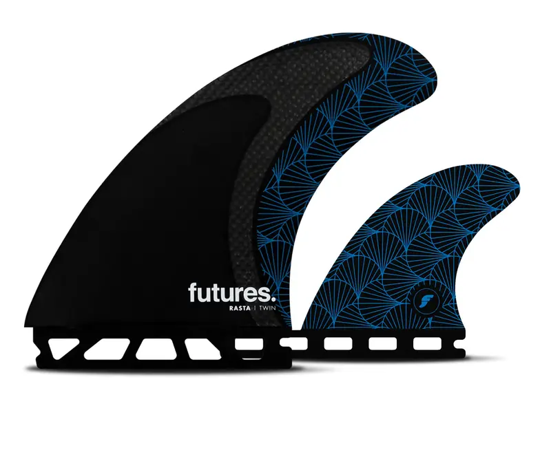 Futures Rasta Twin+1 Honeycomb-Carbon Fins – Black/Blue 1