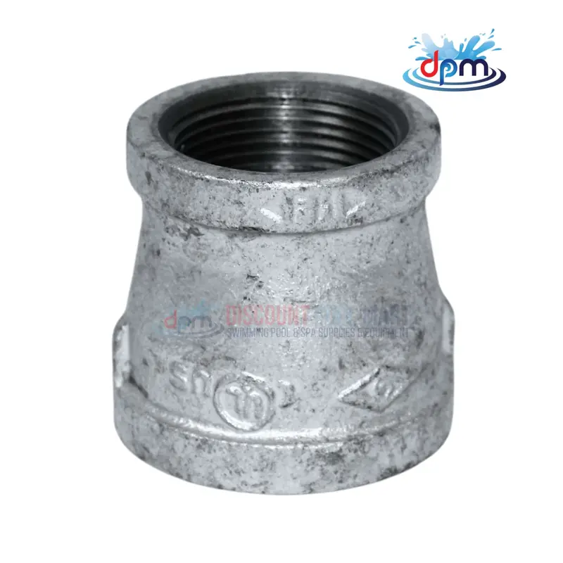 Galvanized Bell-Type Reducing Coupling: 1-1/2" To 1-1/4" Pipe Adapter 1