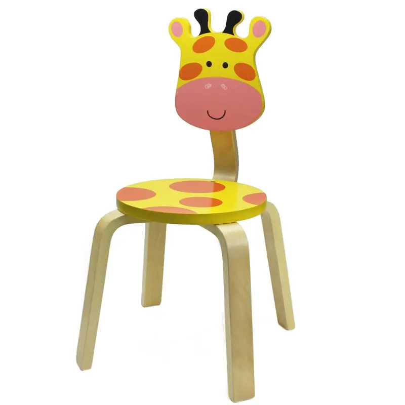 Giraffe-Shaped Wooden Children’S Chair – 10-Inch Animal Stool For Toddlers 1