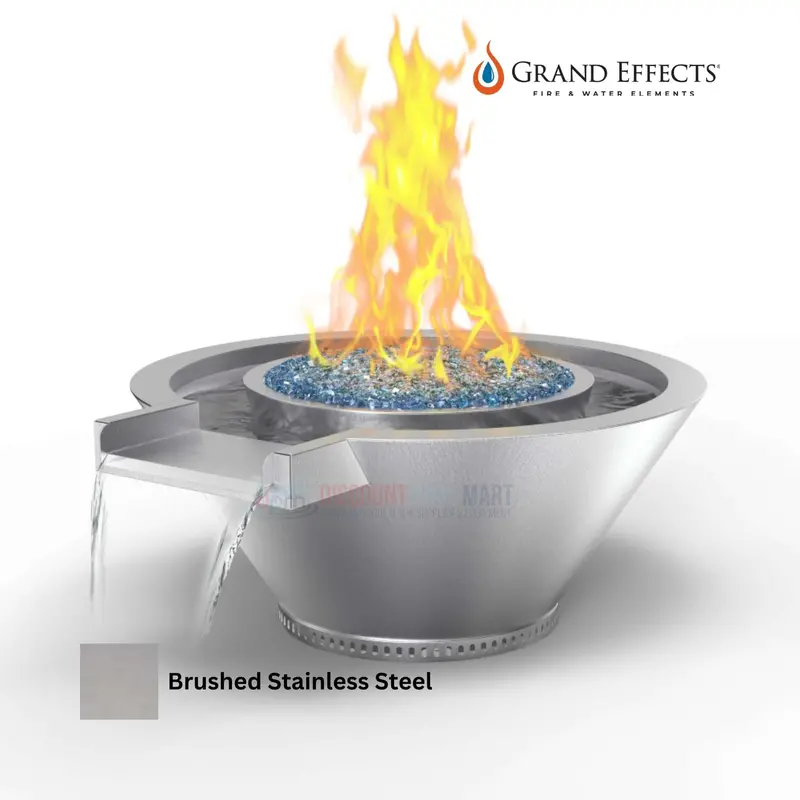 Grand Effects Essex Round Fire And Water Bowl – Artisan Extended Lip, Stainless Steel 1