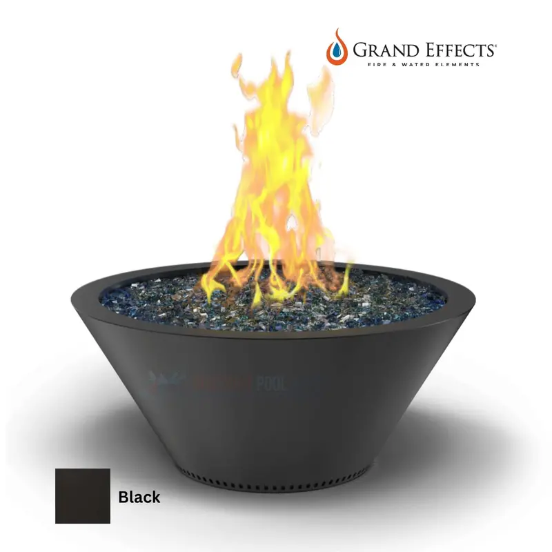 Grand Effects Essex Round Metallic Fire Bowl 1