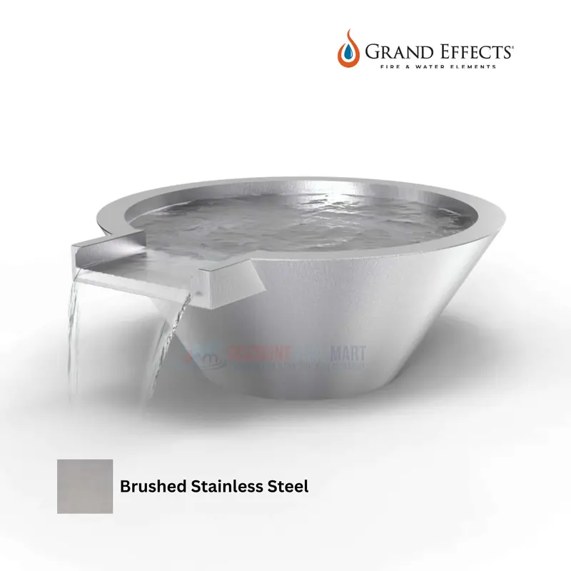 Grand Effects Round Essex Water Bowl – Extended Lip, Stainless Steel Build 1