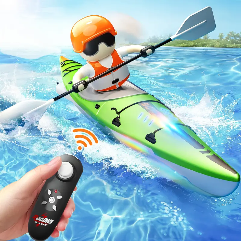 Green Remote-Controlled Boat Toy For Children 1