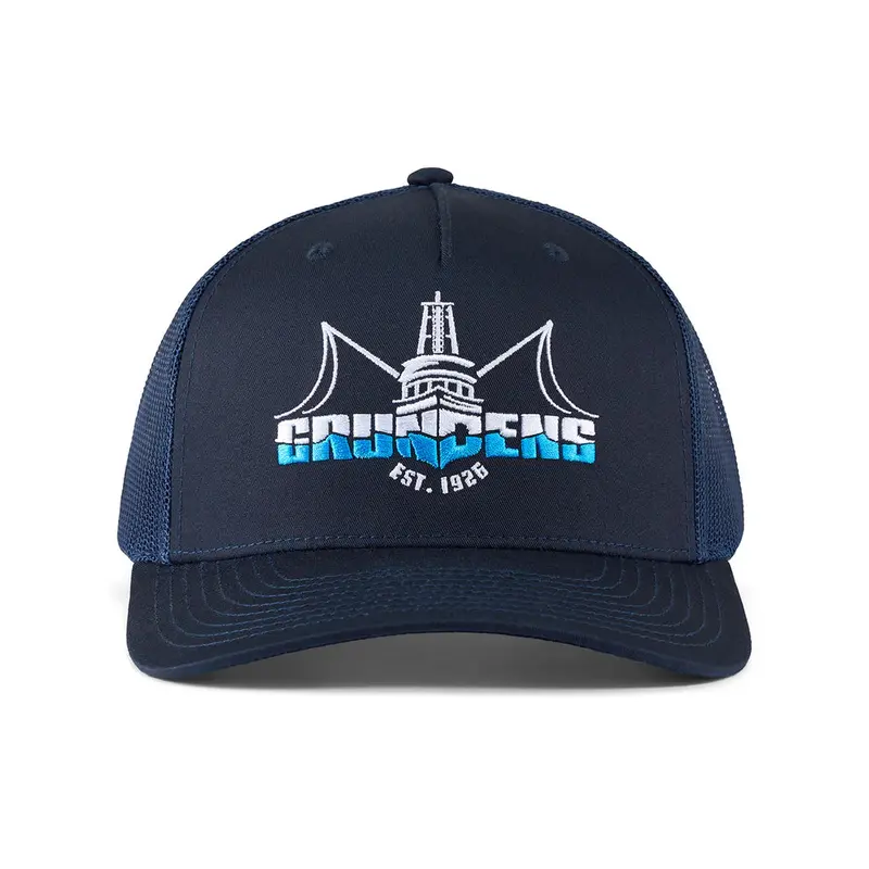 Grunden'S Logo Boat Trucker Hat – Adjustable Mesh Back 1