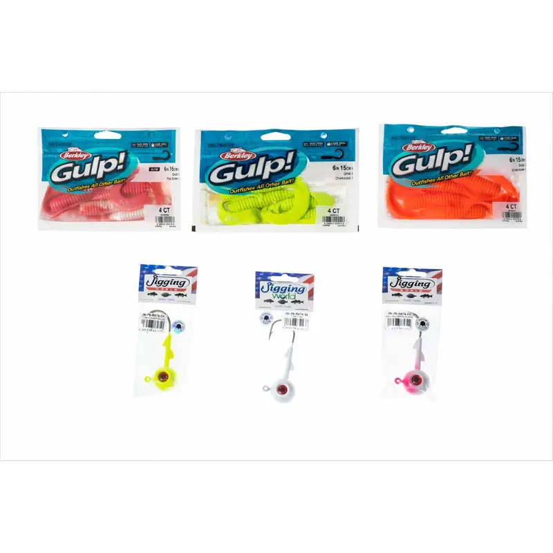 Gulp! Jw Ball Jig Combo – Soft Plastic + Metal Jig Hybrid Pack 1
