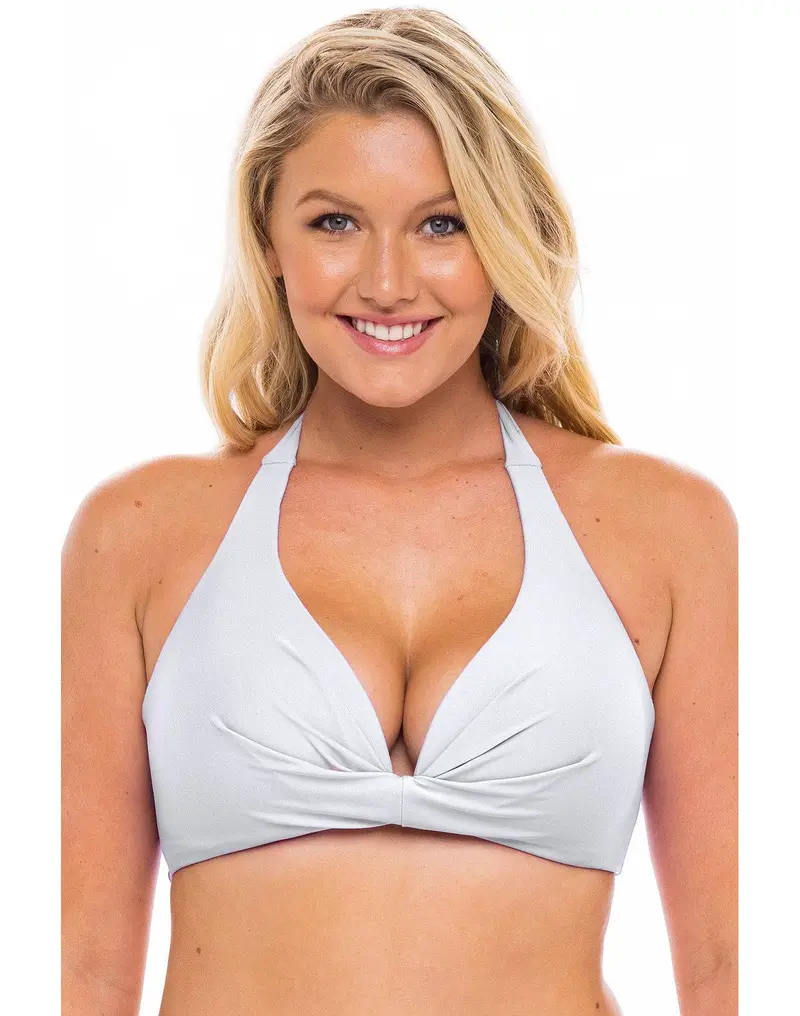 H20H Deep V Halter Bikini Top For Women 5