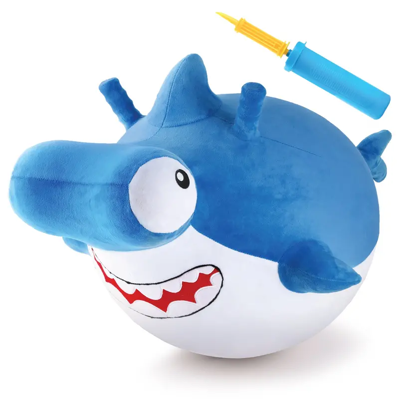 Hammerhead Shark Bouncer – Inflatable Hopping Animal Toy 1