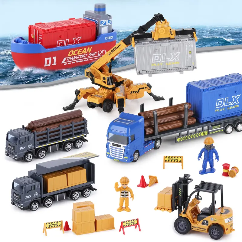 Harbour-Themed Cargo Transport Vehicle Playset 1