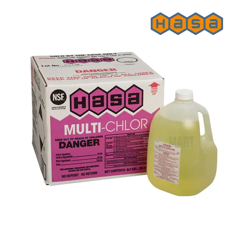 Hasa Multi-Chlor Nsf 60 Liquid Chlorine – 12.5% Strength, Disposable Container 1