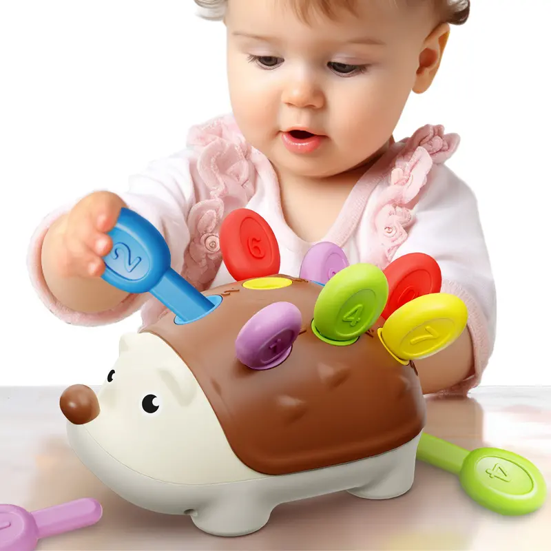 Hedgehog Fine Motor Skill Toy – Textured Manipulative For Toddler Hand Development 1