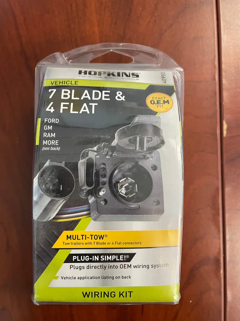 Hopkins Combination 7-Blade And 4-Flat Trailer Wiring Kit – Dual-Output Adapter 1
