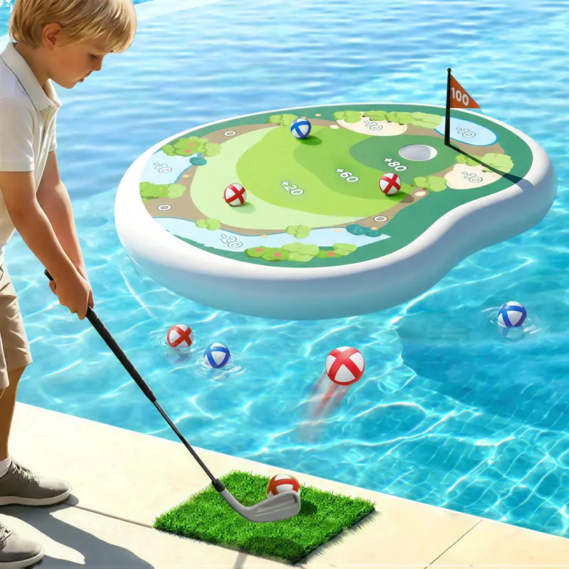 Inflatable Golf Game Set For Swimming Pools 1