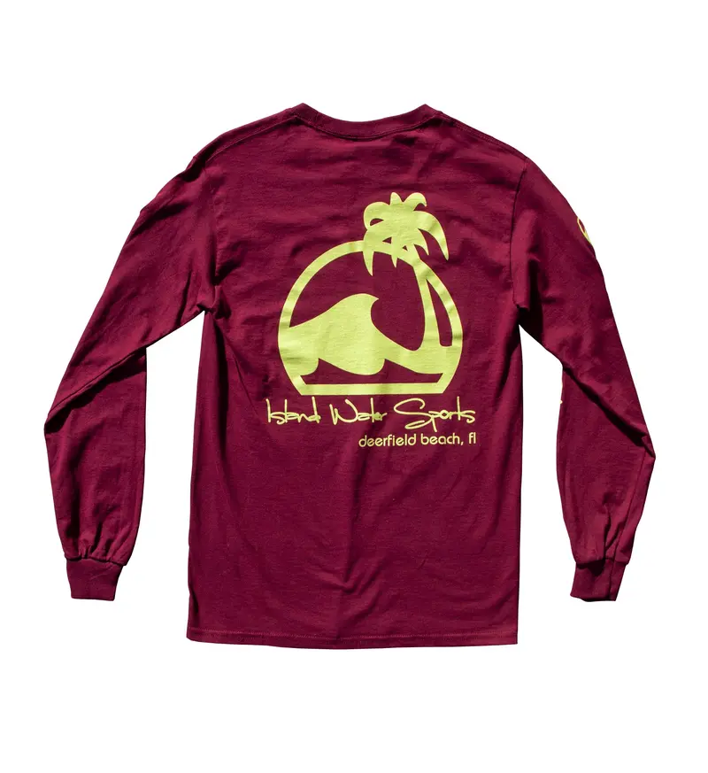 Island Water Sports Script Long-Sleeve Cotton Tee 1