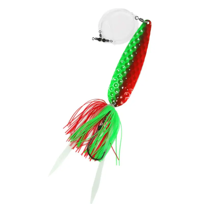 Jigging World 4.5-Inch Fluke Spoon Rigs – Saltwater Jigging Lures 1