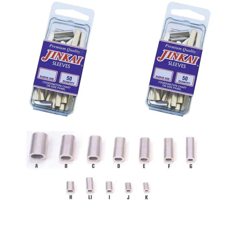 Jinkai Crimp Sleeve Kit – 50-Piece Stainless Steel Assortment 1